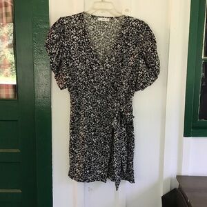 MNG Black and White Floral Dress